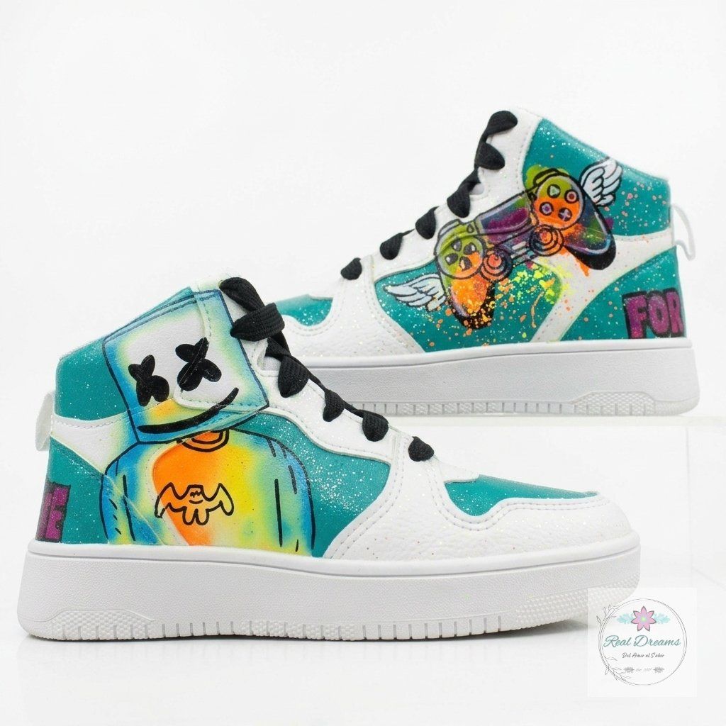 Zapatillas de lona pintadas a mano con dibujos